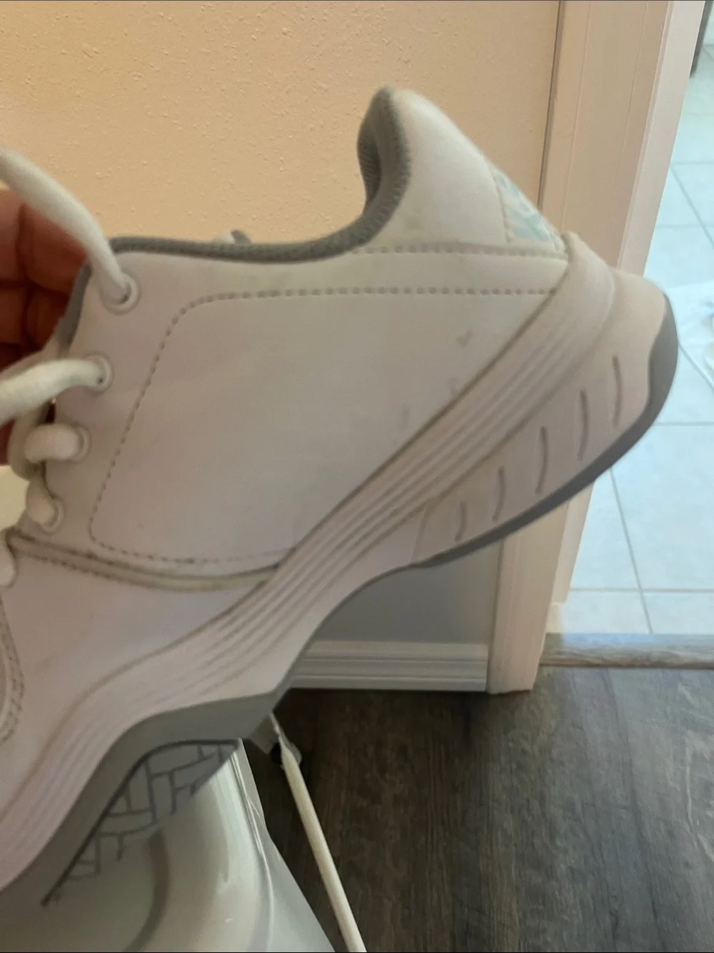 K-Swiss Court shoes White and Gray Athletic Sneakers